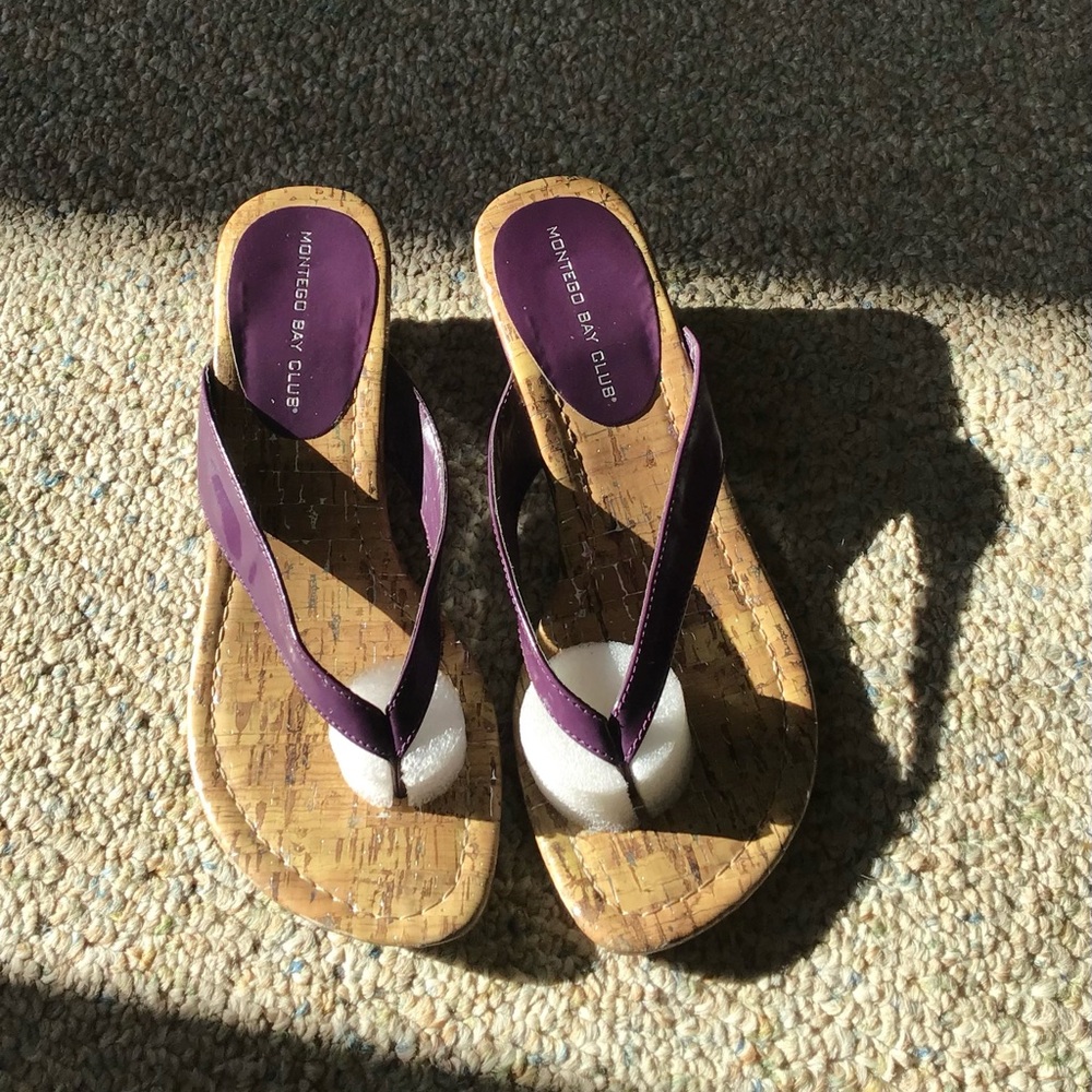 Purple Wedge Sandal